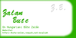 zalan bute business card