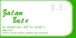 zalan bute business card